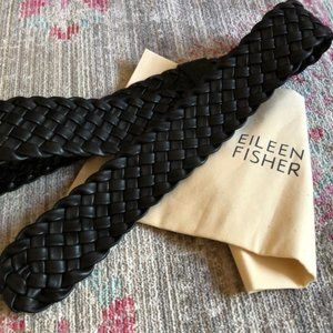 Eileen Fisher Braided Leather Waist Belt
